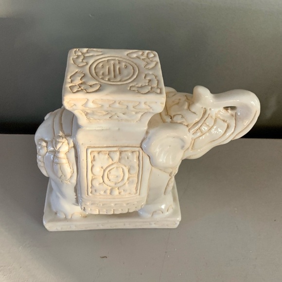 Vintage Elephant Chinoiserie Statue